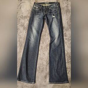 Rock & Roll Cowgirl Indigo Wide Leg Jeans